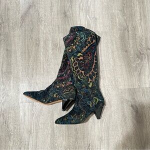 Embroidered Multicolor Women's Boots